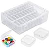 Ztolbriy 30 scatole piccole (5,5 x 5,5 x 2 cm), contenitore con coperchio piccolo, mini scatola in plastica trasparente, piccola scatola per piccoli oggetti, orecchini, anelli, perline
