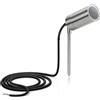 Auraglow Picchetto Spot GU10 Acciaio Inox, Rete Elettrica, senza Lampadina | Faretto IP44 resistente alle intemperie per terrazzo, prato e vialetto, illumina dal basso, solo supporto da esterno