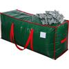 Dntorx Borsa portaoggetti per albero di Natale, borsa di grandi dimensioni per albero di Natale da 2,5 m, verde