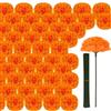 Hananona 50 teste di fiori di calendula sfuse, teste di calendula in seta, fiori artificiali per decorazioni per la casa Diwali, ghirlanda fai da te per artigianato, matrimoni, feste, Halloween,