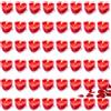 Halorin Set di 54 lumini a forma di cuore, senza fumo, a prova di goccia, lunga durata, decorazione romantica per San Valentino, proposta di matrimonio, colore rosso