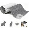 Ezitruz Rotolo Adesivi in Feltro 3 mm, Feltro Adesivo Forte Grigio 160x43 cm Feltrini Metro per DIY Rivestimento per scatole Mobili Isolamento Acustico Interno Tetto Tessuto