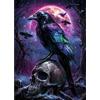 MAXBYE Halloween Diamond Painting Kit Completo, 5D Corvo Colorato Pittura Diamante FAI DA TE, Teschio Diamond Painting Art Adulti, Strass Ricamo a Punto Croce per Decorazioni Casa Regalo 30x40cm