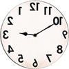 Horienteeon Orologio da parete inverso senza ticchettio Orologio da parete digitale inverso Orologio in legno silenzioso senza ticchettio a batteria per fattoria Cucina Soggiorno 25,4 cm