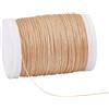 PH PandaHall 120m Filo di Poliestere Cerato 0.5mm Cordoncino di Cerato | Marrone Corda Cerata per Braccialetti Macramè per la Creazione di Gioielli Perline Collana Artigianato Fai Da Te