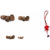 BLUSUPERSHOP RICEVI 3 BOTTI LEGNO 30X23 MM PER PASTORI PRESEPE SAN GREGORIO ARMENO ARTIGIANALI shepHerds crib PORTACHIAVI OMAGGIO