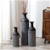 Sziqiqi Metallo Vaso da Terra Alto da Interno: 68/51/41cm Vasi Moderni 3pz | Coperchio Rimovibile, Spesso, Facile da Pulire, Vasi Alti per Pampas, Soggiorno, Camino, Interno