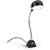 YUEHISY Lampada LED per Macchina per Tornio e Banco da Lavoro, 15W 1500 con Base Quadrata e Collo di Cigno Flessibile da 30 Cm, Lampada per Attrezzi Industriali (Spina europea)