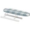 Zambuph Asse da stiro portatile per impieghi gravosi Mini asse da stiro da banco per studenti e sarte in cerca di soluzioni salvaspazio Piccolo tavolo da lavoro per cucire, Plaid blu, 26x10 cm