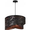 Light Home LH Light-Home Milano Lampadario a Sospensione - Lampadario Industriale per Soggiorno Camera da Letto e Cucina - Lampade a Sospensione in Metallo e con Paralume di Velluto - E27 - Nero