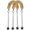 XDMING Autunno Inverno 1 Paio di Manici in Peluche Obag con Catena Lunga in Argento per Borse a Spalla da Donna O Bag