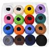 Getdoublerich 16 rotoli di filo da ricamo per punto croce, braccialetti dell'amicizia, filo interdentale in cotone, filo per ricamo dell'amicizia, per fai da te e kit per punto croce (16 pezzi, colore singolo)