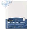 Juvale 30 fogli di carta solubile in acqua, formato lettera stampante, 21,6 x 28 cm