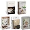 DEARBAG Set di 5 Libri Decorativi, Falsi Libri Pieghevoli,Libri Finti d'Arredo | per Tavolino Libreria Soggiorno Decorazione Creativa Stile Stoccolma, Scrivania Ripiano Décor Arredamento Interno Moderno