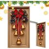 Generic Golden Bell - Copri porta natalizio, 90 x 180 cm, in tessuto | COPERTURA IN TESSUTO NATALE CAMPANELLA ORO 90X180 PER NATALE AMBIENTI, INGRESSO