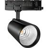 FOOC LED track light 30 Watt trifase a 4 fili rotante e girevole 3000K bianco caldo 2800lm plafoniera in alluminio per sistema di illuminazione interna a binario, nero