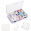 MICHIHOMIE Scatola Plastica con Coperchio 33 Pezzi per Diamond Painting | 27+6 Scomparti, PP Trasparente, Scatole per Diamond Painting con Coperchio, Perline, Gioielli, Fai da Te, Diamantini