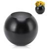 HERCHR Piccolo Vaso Rotondo a Sfera in Acciaio Inossidabile - Minimalista per Bouquet di Fiori Artificiali, Decorativo Con Bocca Apertura, Infrangibile Boccia per Matrimoni (Nero)