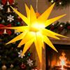 YUYWWAN 3D Stella di Natale Luminosa, 30 cm Stelle a Illuminata da Appendere, Addobbi Natalizi Stelle Pieghevole con Luci LED dai Colori Caldi, per Interni ed Esterni, Decorazione di Finestre, Feste (Giallo)