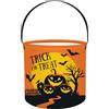 HUUMONSS Halloween Zucca Secchio di Caramelle con Manico per Ragazzi Ragazze Dolce Pieghevole Luna Trick or Treat Borsa per Bambini Decorazione Forniture di Partito