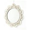 Voyoo Specchio da appendere alla parete in macramè con cornice in corda intrecciata fatta a mano, decorazione rotonda bohémien, per camera da letto, soggiorno, ingresso, hotel, decorazione per la casa