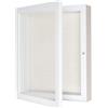 Fauhapyway Grande cornice 3D in legno per bouquet da sposa, cornice profonda con retro in lino, per articoli per bambini, 28 x 35 cm (bianco, 30,5 x 40,6 cm)