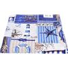 SaRani Tessuto in Cotone Fantasia Corallo Stella Marina, Al metro, Taglio, peso medio per confezione di tovaglie, tovaglioli, decorazioni, cuscini, teli copridivani (Blu, Taglio 260x280 cm)