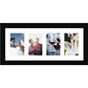 RK Cadres Cornice portafoto Multipla Super White 4 Foto(s) 10x15 Passepartout, Cornice portafoto 49x20 cm Nero, 3 Centimetri di Larghezza