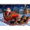 QENSPE Diamond Painting Kit Adulti - Babbo Natale e Cani 30x40cm (#191) | Kit Diamond Painting fai da te Completo, Adatto ai Principianti, ideale per Regali Creativi e Decorazioni Natalizie
