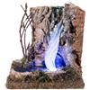 Holyart Ponte presepe, ruscelli, staccionate: Cascata piccola FSC con led 15x10x15 cm presepe 14-16 cm