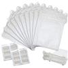 BAKAJI Kit 12 Sacchetti Ricambi per Aspirapolvere Folletto Compatibili, Sacchi per Scopa Elettrica, Sacchetti Intercambiabili di altissima qualità (VK135 - VK136, Bianco + 12 Profumini)