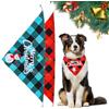 WUSJCOF 2 Pezzi Bandana Natalizia per Cani, Foulard Triangolare per Cani e Gatti, Accessori per Animali Domestici (Plaid)