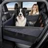 Chingcoo Seggiolino auto per cani di piccola taglia, con memory foam, rialzo per cuccioli, rimovibile e lavabile, con 2 cinture di sicurezza, cuccia per auto 45 x 45 x 34 cm (72,9 x 55,88 x 54,61 cm)