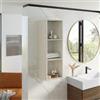 DEGHI Semicolonna bagno 35x105 h cm con vani a giorno rovere bianco