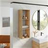 DEGHI Semicolonna bagno 35x105 h cm con vani a giorno rovere gold