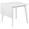 AC Design Furniture Roxanne Tavolo da Pranzo per 4 Persone Bianco Tavolo Da Cucina Estensibile Moderno Stile Retro per Sala da Pranzo Tavolo Da Pranzo Rettangolare L 80/120 x H 76 x P 80 cm