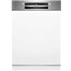 Bosch Serie 4 SMI4HAS19E lavastoviglie parzialmente integrata, altezza 81,5 cm, larghezza 60 cm, acciaio spazzolato