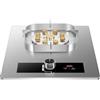 THEGA Cucina A Gas Da 5,2 KW, Piano Cottura Un Fuoco, Incasso In Acciaio Inox, Timer Nove Fori Per Alto, Con Protezione Contro Lo Spegnimento Della Fiamma, Cucina Domestica(NG)