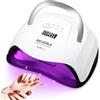 NAILGIRLS Lampada per unghie LED, NAILGIRLS UV 268 W con 4 timer, asciuga unghie professionale con display LCD, piastra magnetica rimovibile, asciugacapelli a casa