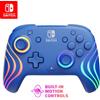 PDP Afterglow Wave - Controller wireless Nintendo Switch Pro con controlli di movimento, licenza completa per Switch/modello OLED, illuminazione a LED personalizzabile, portata 9 m, batteria
