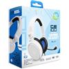 STEALTH C6-100 Bianco/Blu Cuffie da gaming Sovrauricolari PS4/PS5, XBOX, Switch, PC con microfono flessibile, jack da 3,5 mm, cavo da 1,5 m, Leggere, confortevoli e resistenti