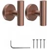 YUET 2 Pezzi Ganci Portasciugamani in SUS 304 Acciaio Inox Gancio Appendiabiti da Parete Con Accessori a vite per Cucina e Bagno Asciugamani Muro Accappatoio (Oro Rosa)