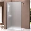 doporro Parete Doccia Walk-In 120x200 cm Senza Porta con Barra Telescopica | Vetro Temperato Satinato 10 mm, Profilo Cromato 0-15 mm, Supporto Inox 70-120 cm, Montaggio Reversibile Destra/Sinistra