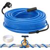 SGZIOO 2m Cavo Riscaldante con Termostato, Serpentina riscaldante, Cavo Scaldante Antigelo per Tubi Antigelo, Riscaldatore per tubi dell'acqua o piante, ulivi, 25 W/m, 220-240 V, IP65 impermeabile