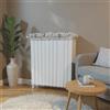 l&j Copritermosifone in stoffa elasticizzato copricalorifero regolabile lavabile cover copri termosifone icotone cattura polvere estensibile universale con filtro anti smog (1 beige 30-60 cm)