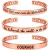 Touchstone Bracciale indiano fatto a mano in rame per uomo donna chakra della pace yoga meditazione mantra