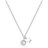 Sagapo Collana Acciaio con Stella e Cristallo SKT23