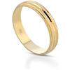 Donipreziosi Coppia Fedine Personalizzabili in Argento 925 placcate oro giallo con Incisione Nome e Data - Anelli Fidanzamento Lui e Lei - Fedina Personalizzata Idea Regalo Uomo Donna