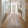 Carpetsale24 Tappeto Lavabile Beige 80x250 cm Vintage Passatoia per Corridoio Cucina Ingresso Tappeto Stretto Design Orientale Facile da Pulire Lavabile in Lavatrice
