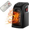 Hillylolly Stufetta Elettrica Basso Consumo Hillylolly 400w Termoventilatore Ceramica, 12h Timer Stufa Riscaldamento per Camera e Bagno